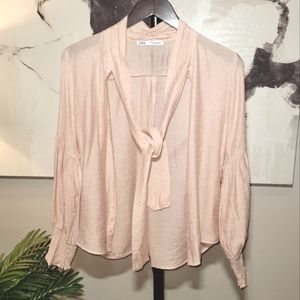 Zara Women's Blouse With Tie